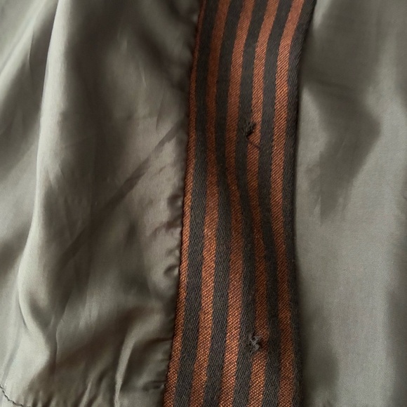 Vintage Gerard Pasquier Made in France 100% Wool Brown Striped Women's Skirt - Picture 11 of 11